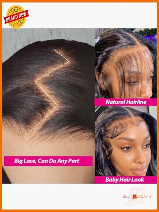 250 Density 30 Inch 13x6 Lace Front Wig Body Wave HD Transparent Lace Frontal main image 6